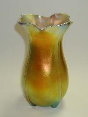 gold aurene grotesque vase